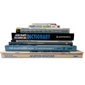 Lot Of Nine (9) Aviation Paperback CFI Instructional Manuals Books Excellent